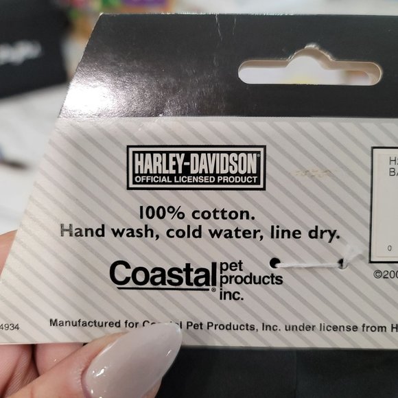 Harley Davidson motorcycle dog bandana set of 2. one is NWT the other one used. - Picture 2 of 6